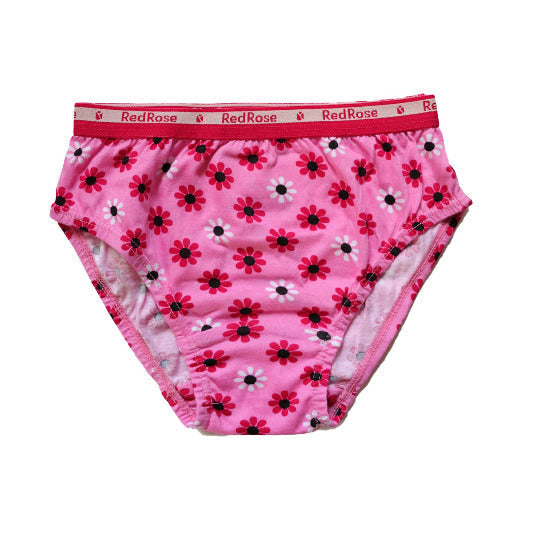 Redrose Girls' Printed Cotton Panties – Pack of 6 | Soft & Colorful Everyday Innerwear | BABY-53