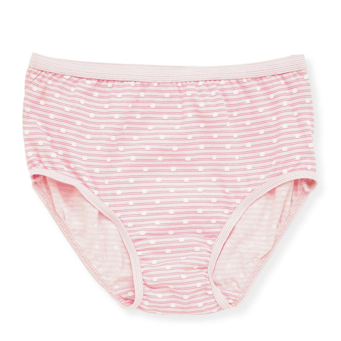 Redrose Girls' Striped Cotton Panties – Pack of 6 | Soft & Breathable Daily Innerwear | BABY-18