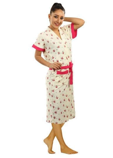 RedRose Printed Bathrobe