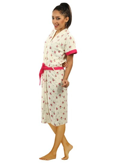 RedRose Printed Bathrobe