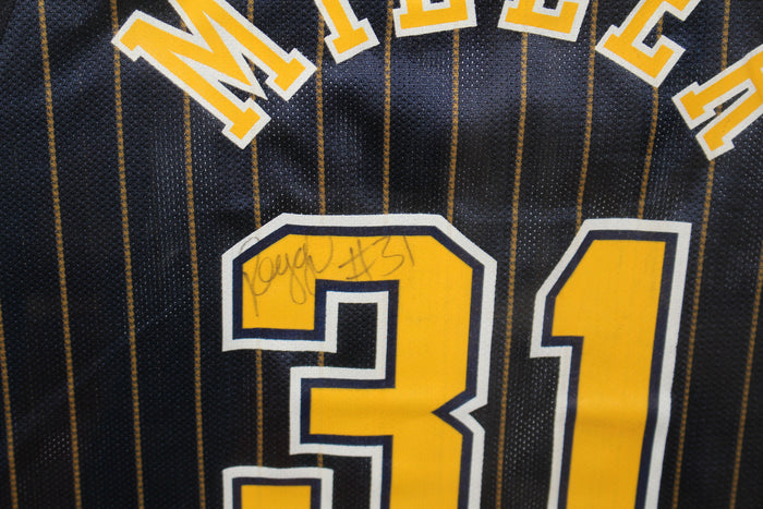 Reggie Miller Autographed and Framed Indiana Pacers Jersey - Vintage Indy Sports
