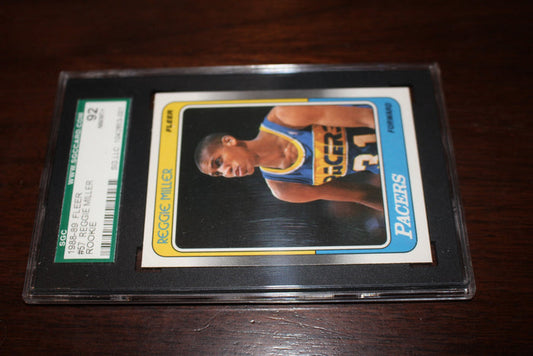 Reggie Miller Rookie Card, SGC 92 NM/Mt - Vintage Indy Sports