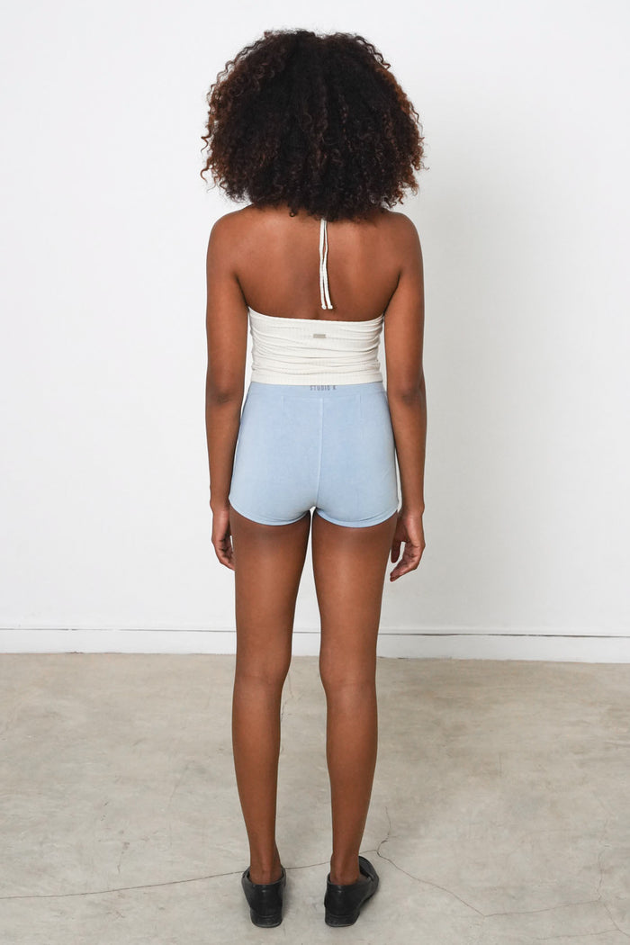 Rib Halter Neck Top