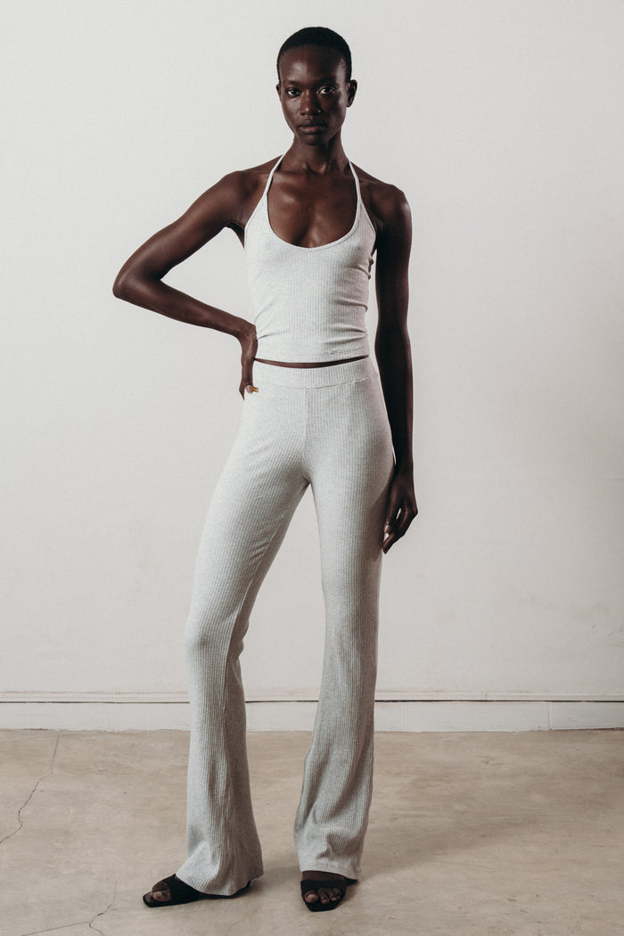 Rib Halter Neck Top