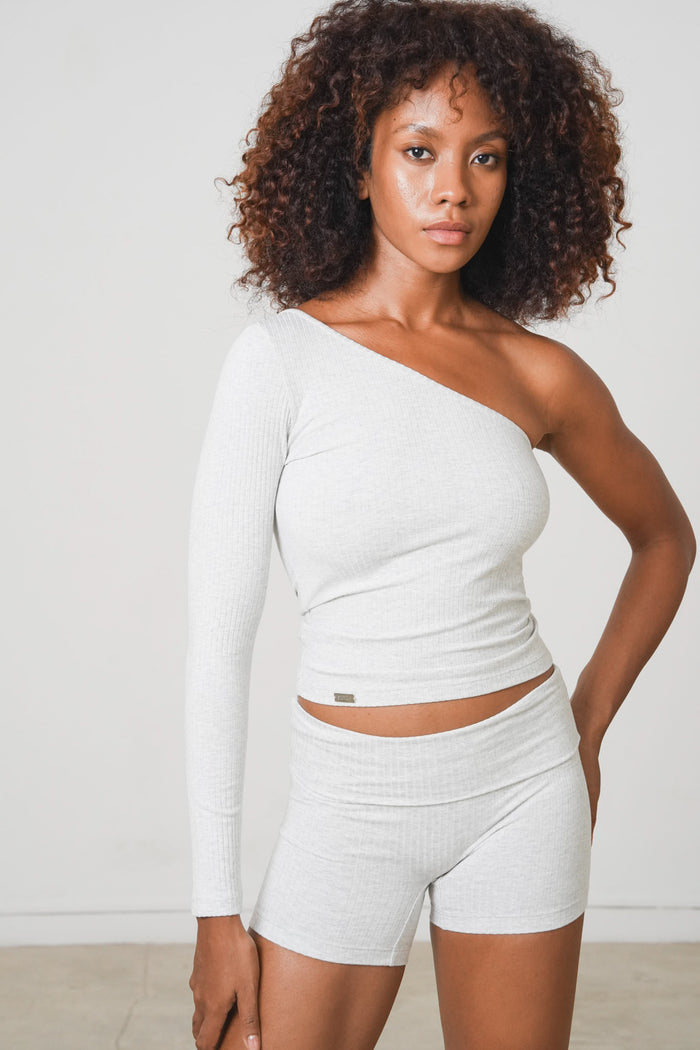Rib One shoulder top