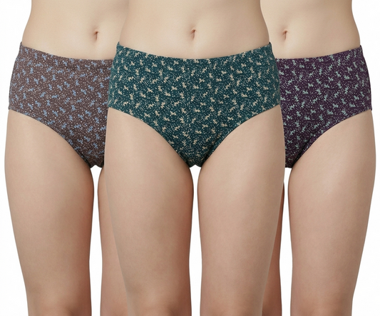 R.R-600 High Rise Plus Size Hipster Panties – Pack of 3