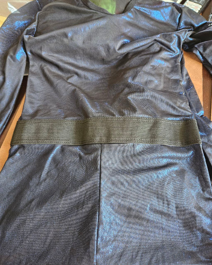 Shiny transparent mesh catsuit, Glossy mesh festival outfit