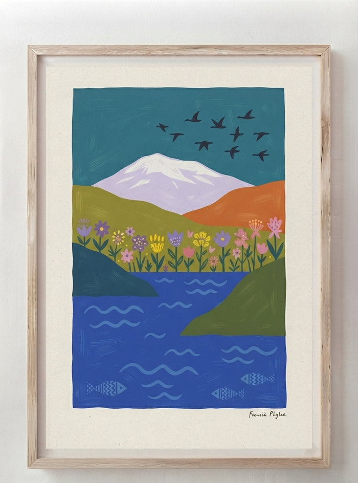 SIGRID HOLM | Modern Folk Art Landscape Print