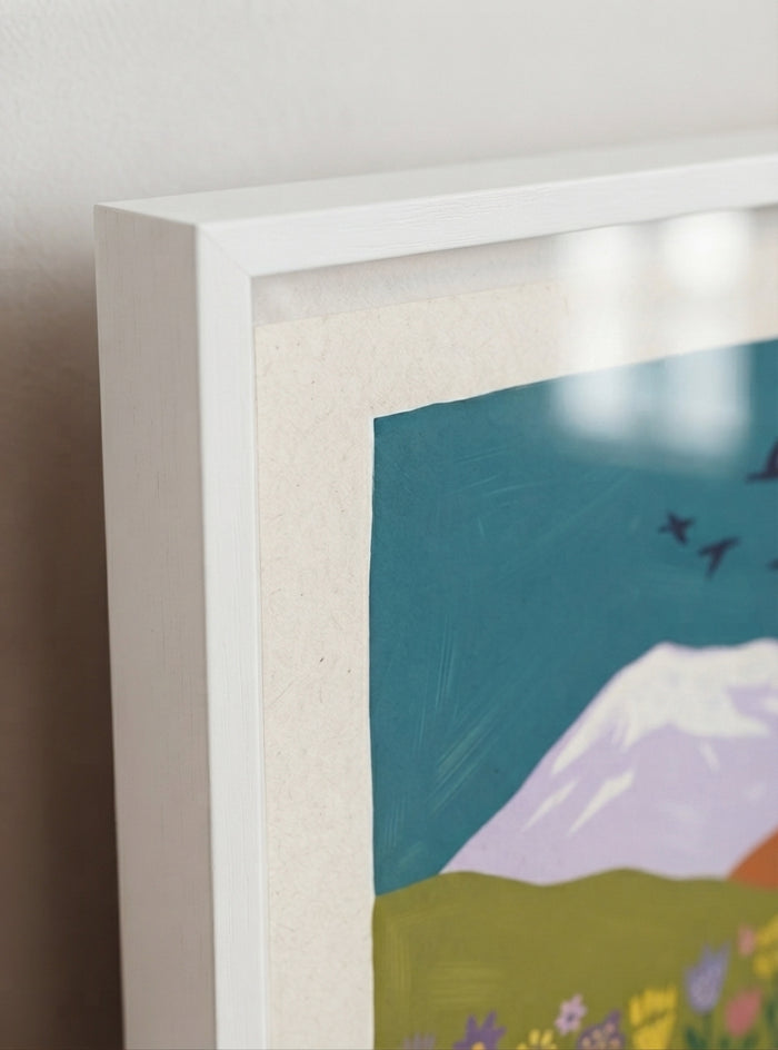 21x29.7 cm / 8x12" Framed | White Frame