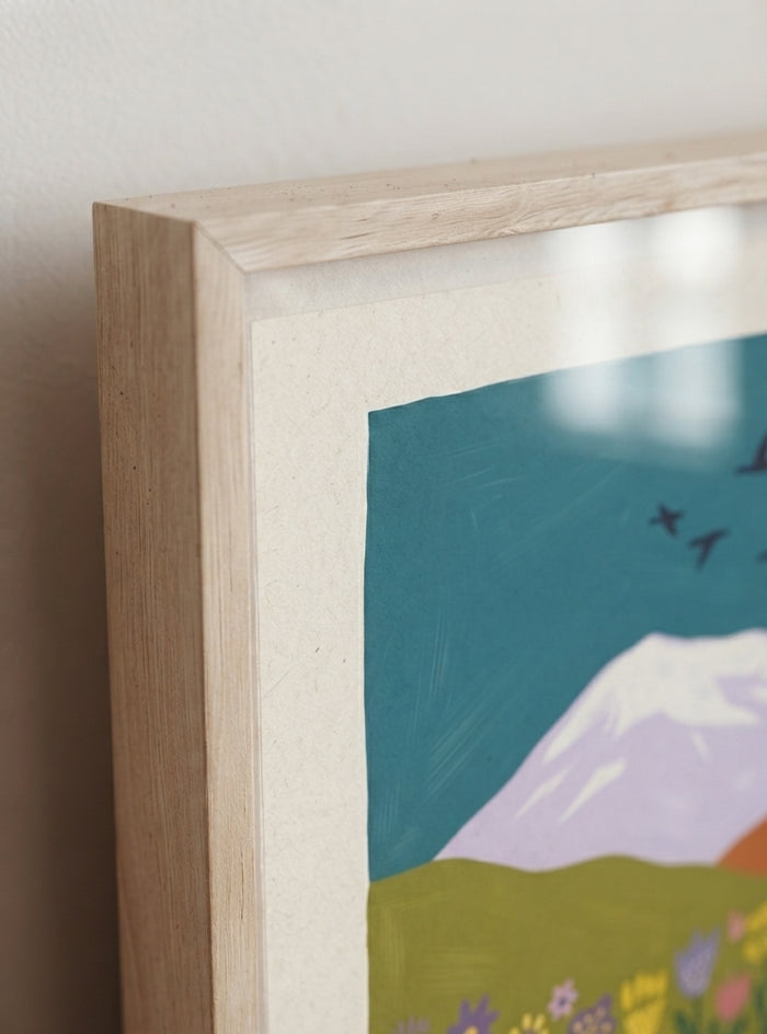 21x29.7 cm / 8x12" Framed | Oak Frame