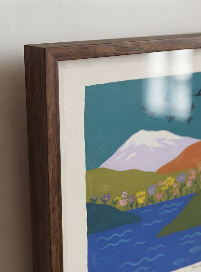 21x29.7 cm / 8x12" Framed | Brown Frame