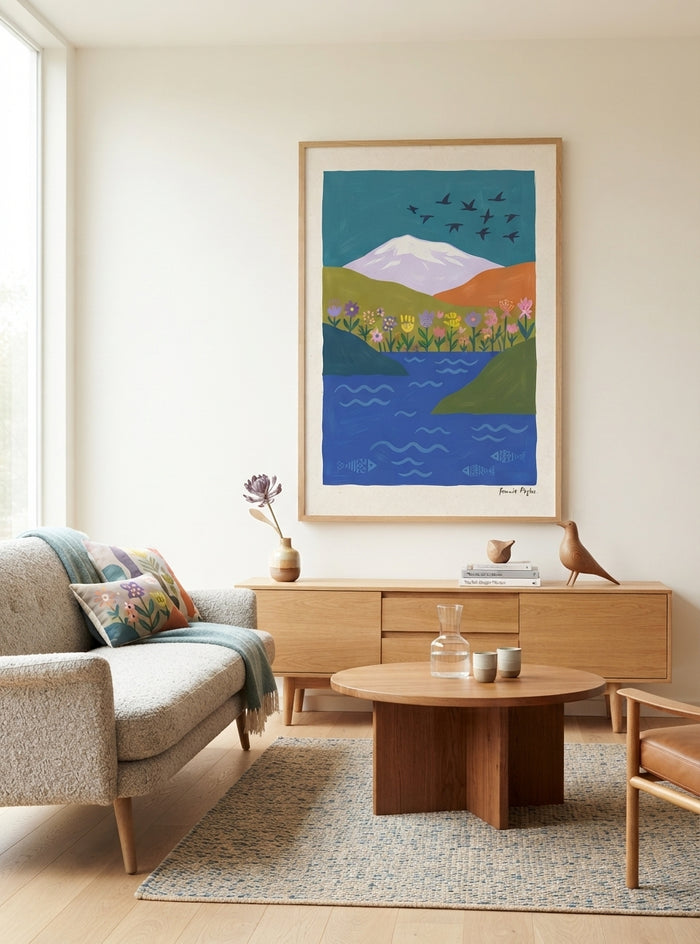 SIGRID HOLM | Modern Folk Art Landscape Print