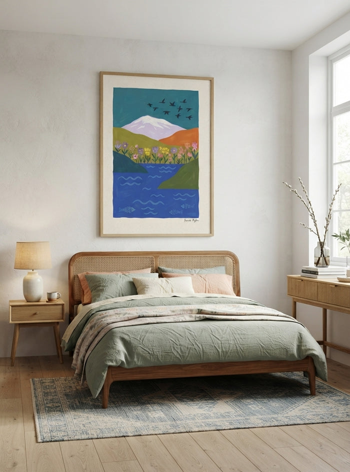 SIGRID HOLM | Modern Folk Art Landscape Print