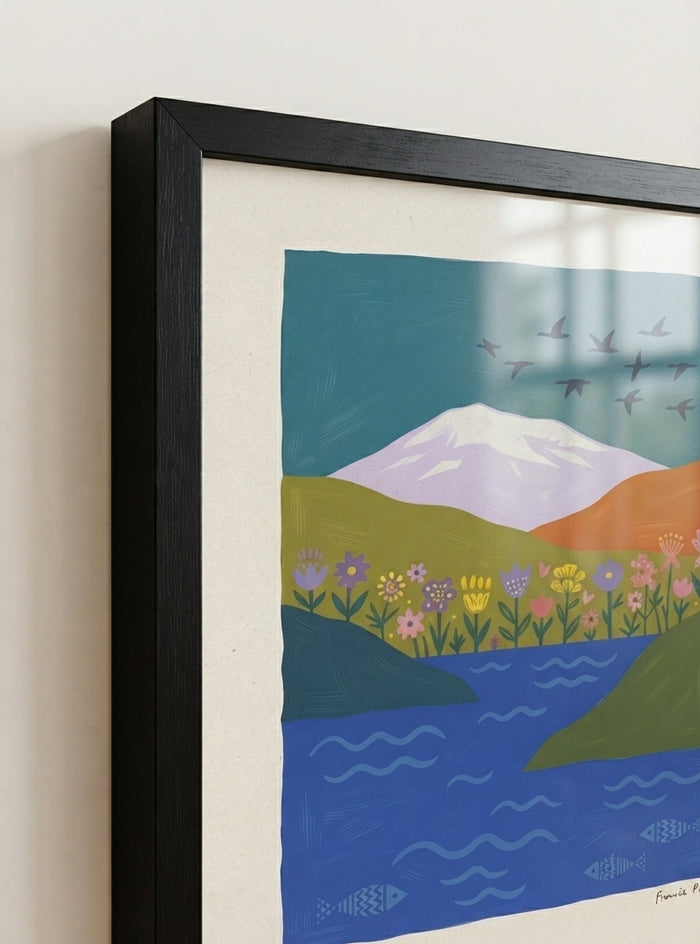 21x29.7 cm / 8x12" Framed | Black Frame