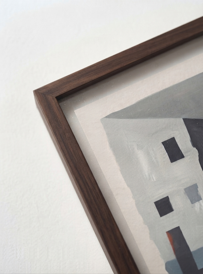 21x29.7 cm / 8x12" Framed | Brown Frame