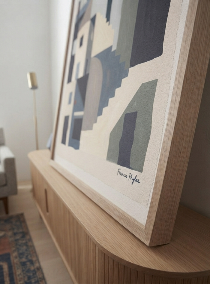 Silent Facade | Mid Century Modern Abstract Architectural Art Print