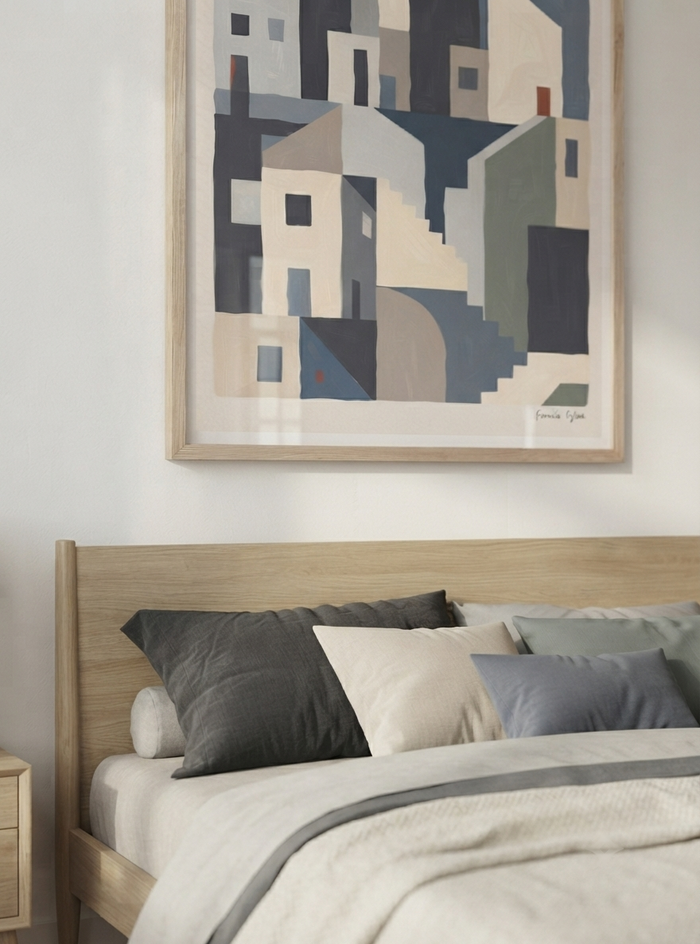 Silent Facade | Mid Century Modern Abstract Architectural Art Print
