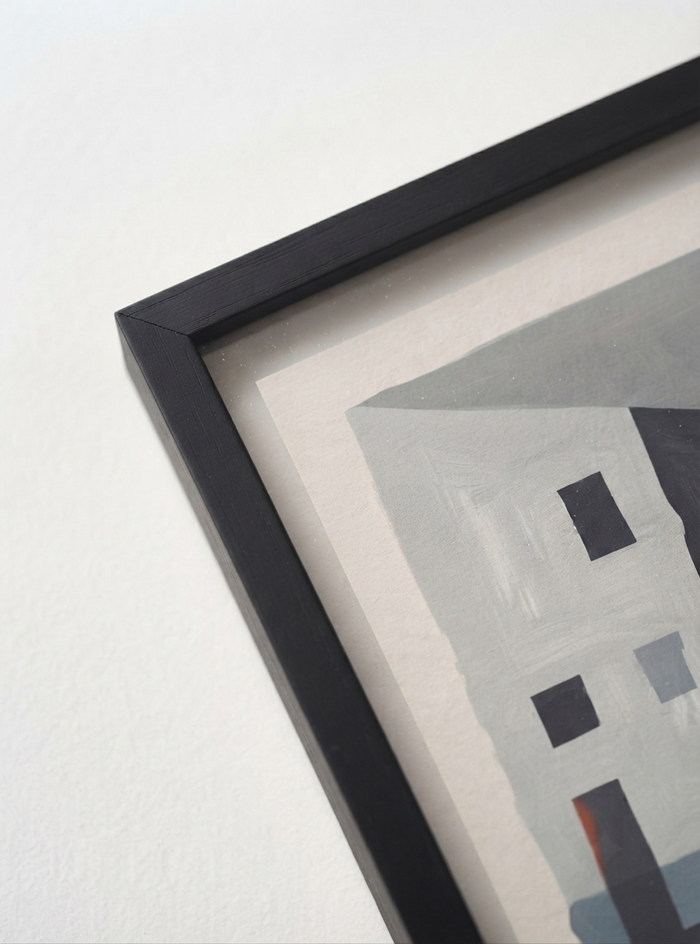 21x29.7 cm / 8x12" Framed | Black Frame