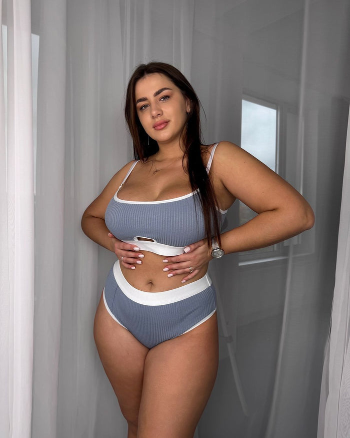 Soft cotton lingerie set Plus size, Natural cotton lingerie, Underwear set for women