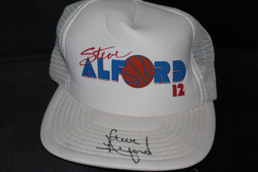 Steve Alford Autographed Logo Mesh Back Hat - Vintage Indy Sports