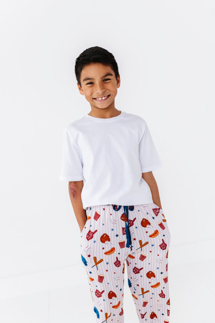 Stripes + Strikes Boys Lounge Pants - Bigger Kids