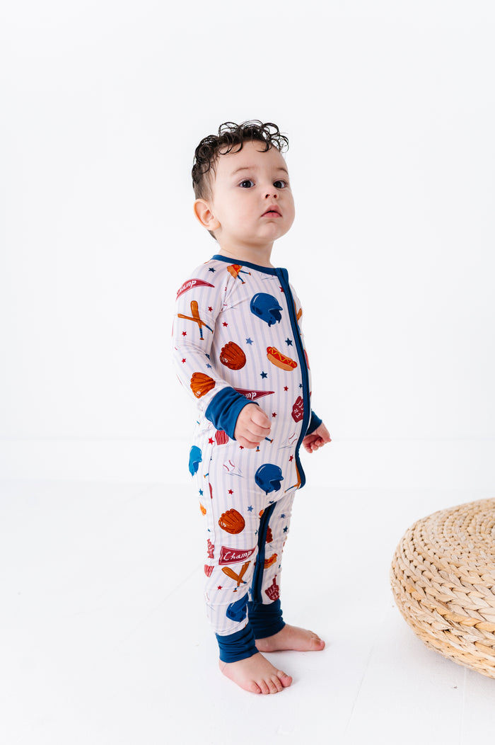 Stripes + Strikes Convertible Footies