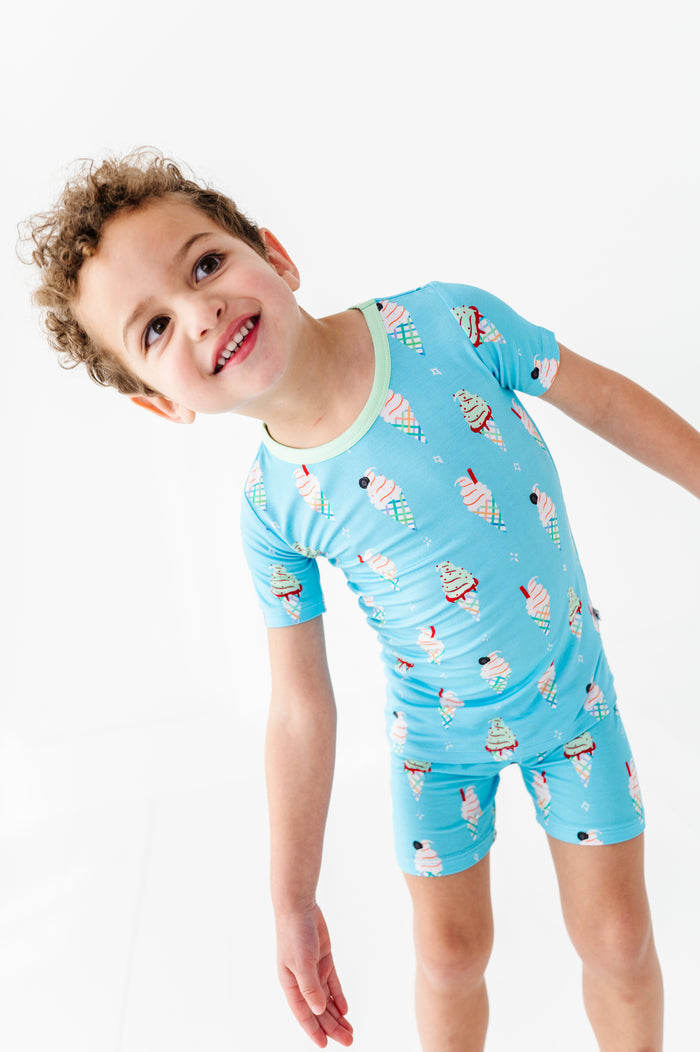 Sundae Funday Kids Pajamas - Blue