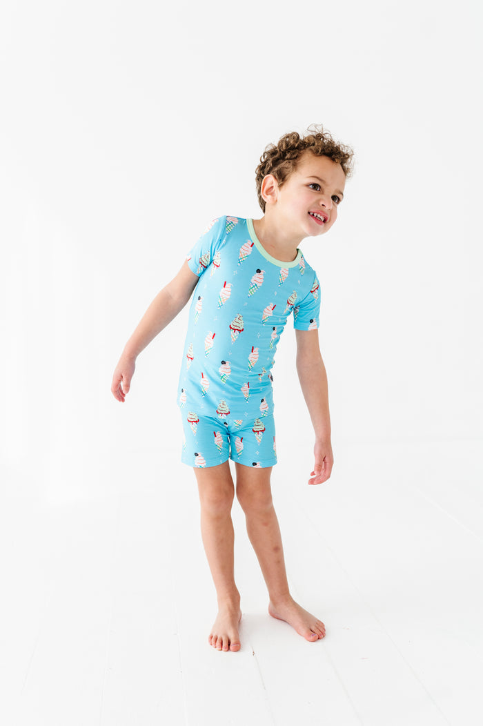 Sundae Funday Kids Pajamas - Blue