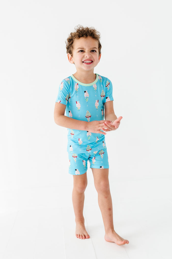 Sundae Funday Kids Pajamas - Blue