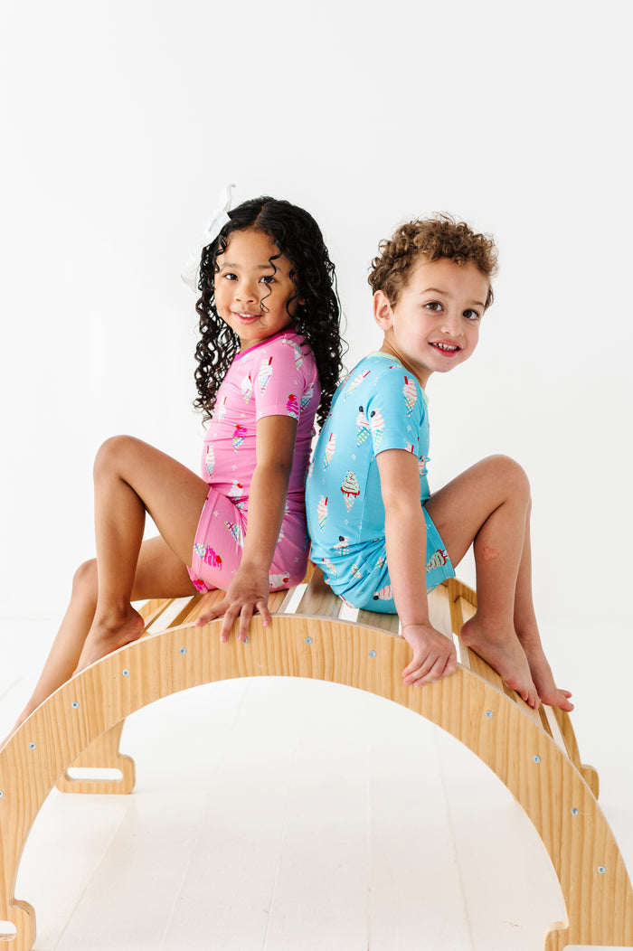 Sundae Funday Kids Pajamas - Blue