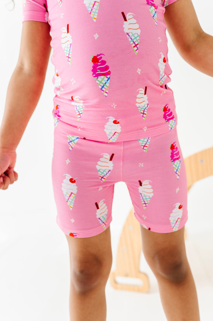 Sundae Funday Short Set Pajamas - Pink