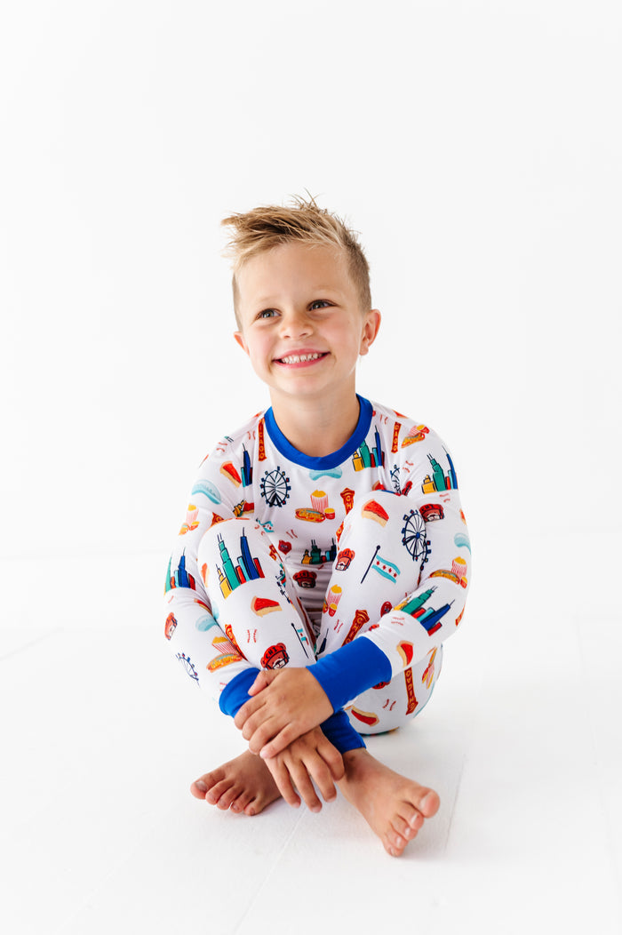 Sweet Home Chicago Kids Pajamas- Blue