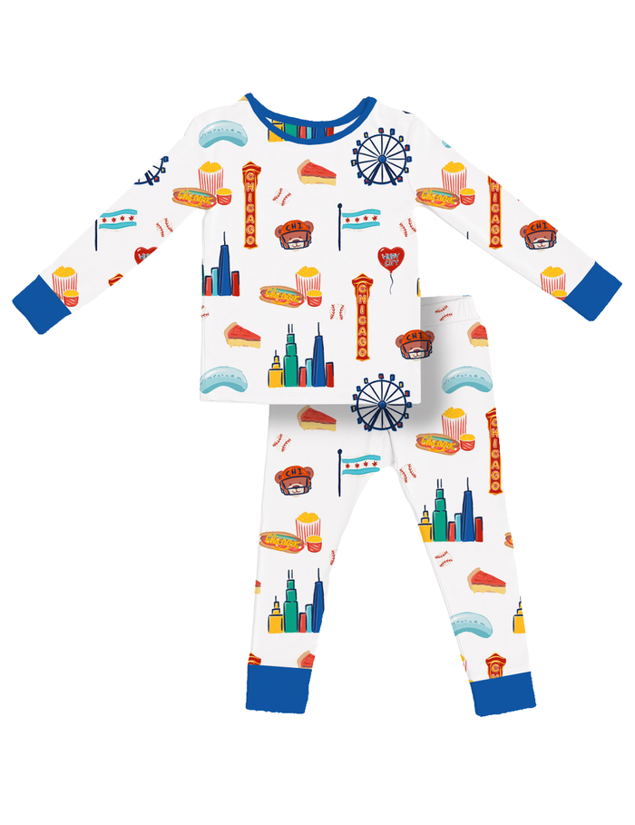 Sweet Home Chicago Kids Pajamas- Blue