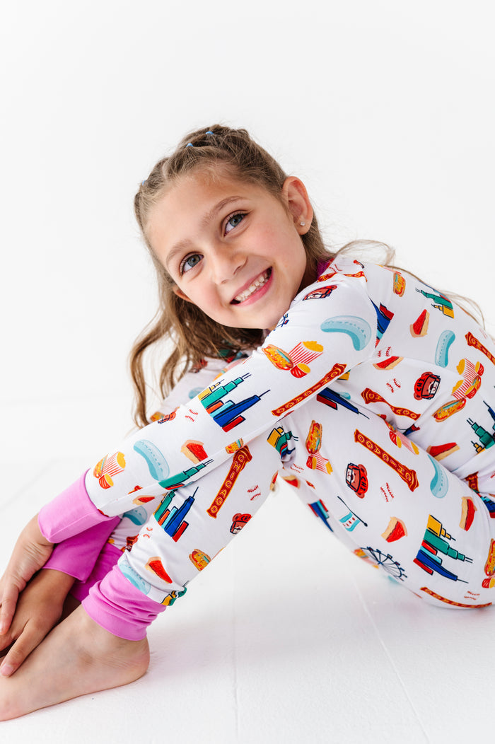 Sweet Home Chicago Kids Pajamas- Pink