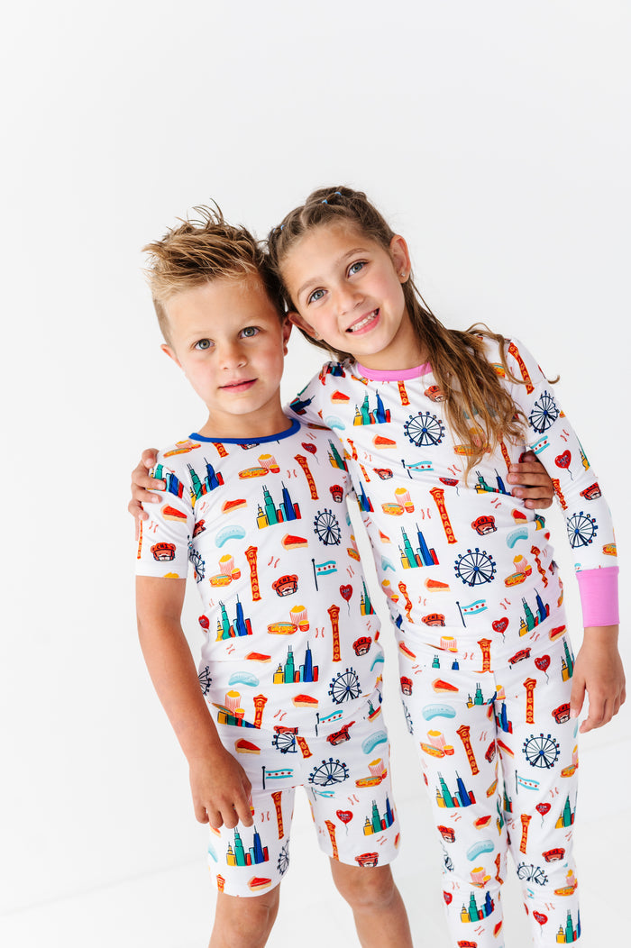 Sweet Home Chicago Kids Pajamas- Pink