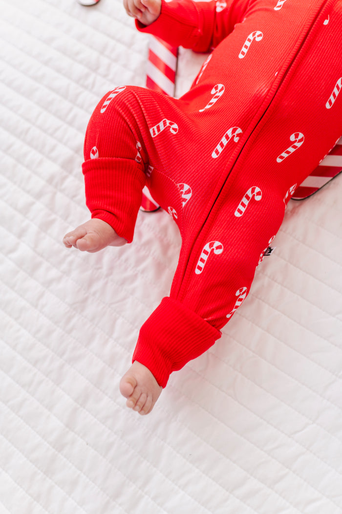 Sweet & Stripey Ribbed Convertible Footies
