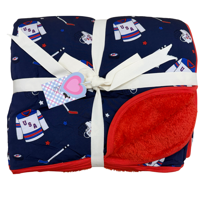 Team USA Oversized Fuzzy Blanket