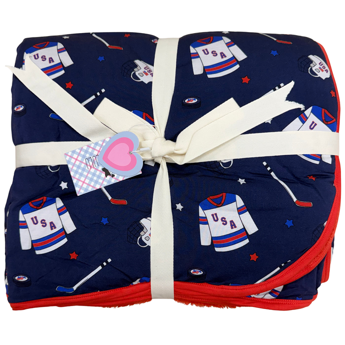 Team USA Oversized Fuzzy Blanket