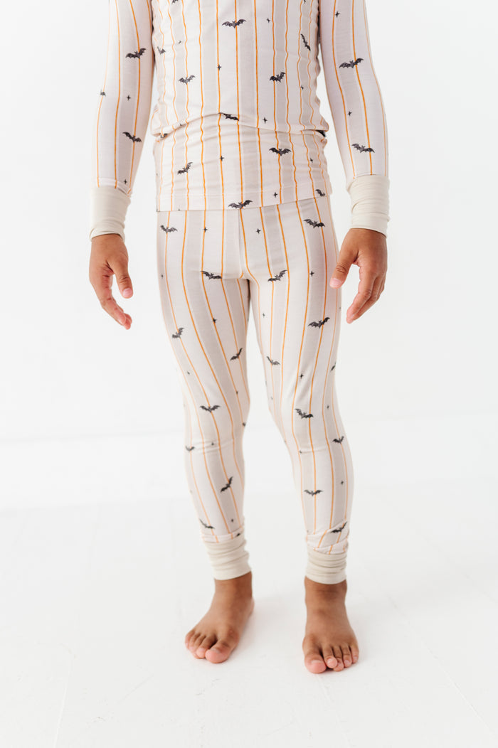Kids Halloween PJs with bats made for playtime, bedtime, and snuggles