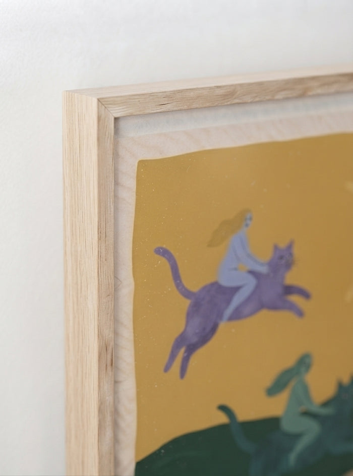 21x29.7 cm / 8x12" Framed | Oak Frame