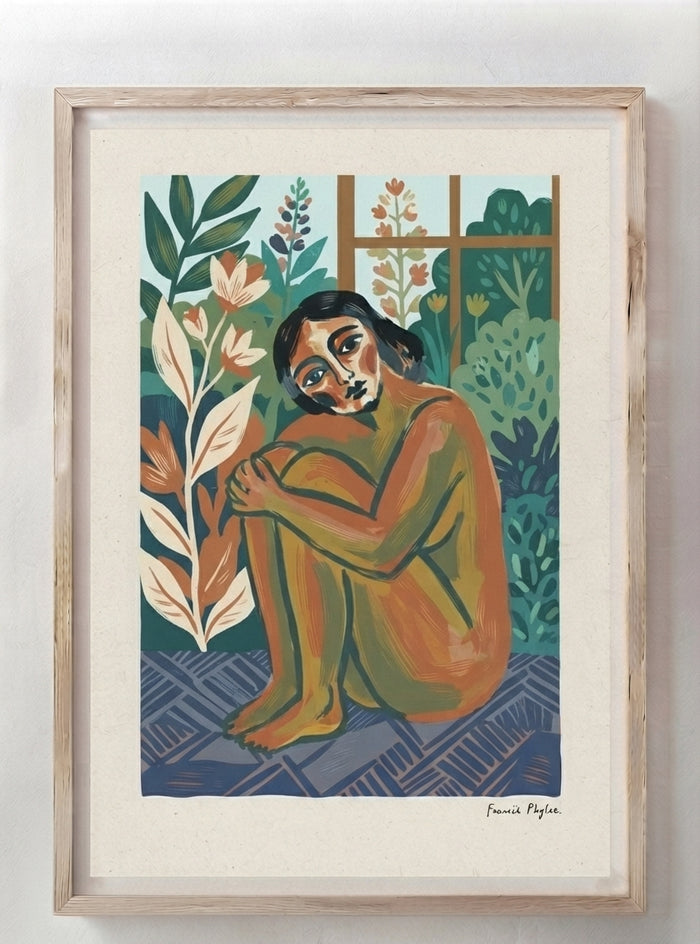 The Garden Within | Folk Art Female Form Wall Art Print