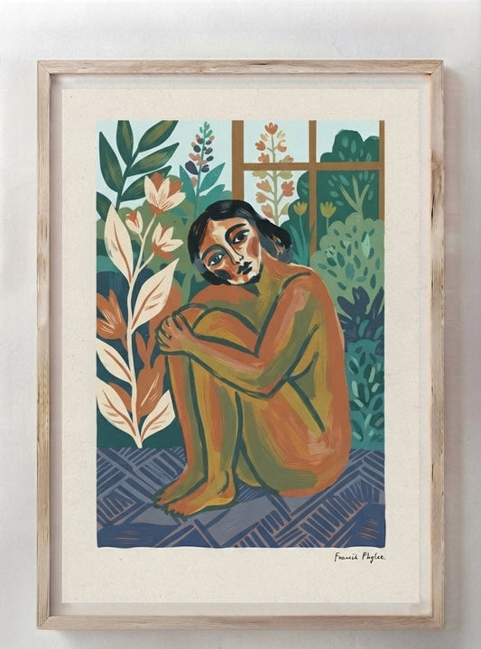 The Garden Within | Folk Art Female Form Wall Art Print