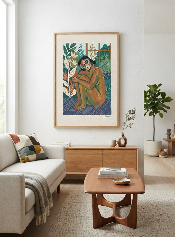 The Garden Within | Folk Art Female Form Wall Art Print