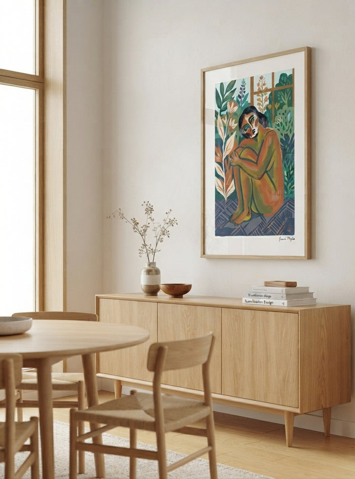 The Garden Within | Folk Art Female Form Wall Art Print