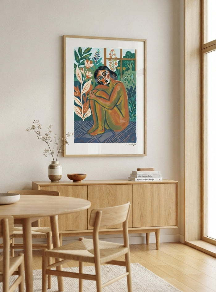 The Garden Within | Folk Art Female Form Wall Art Print
