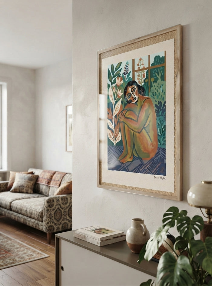 The Garden Within | Folk Art Female Form Wall Art Print