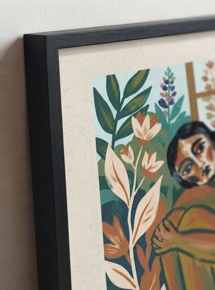 21x29.7 cm / 8x12" Framed | Black Frame