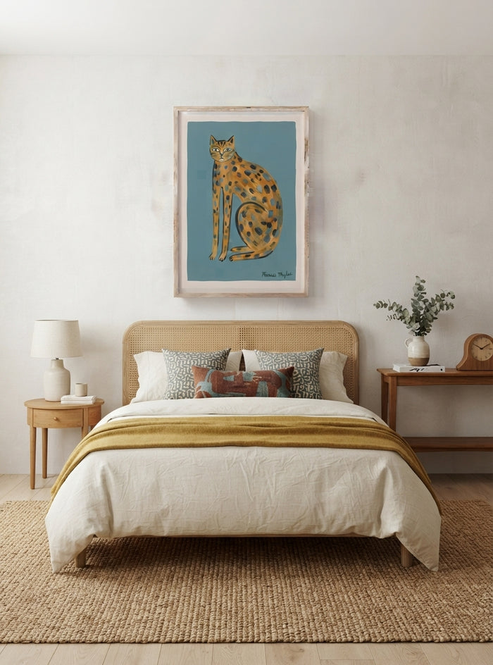 The Indigo Cat | Contemporary Feline Art Print
