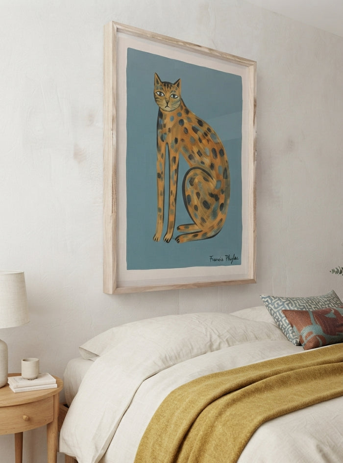 The Indigo Cat | Contemporary Feline Art Print