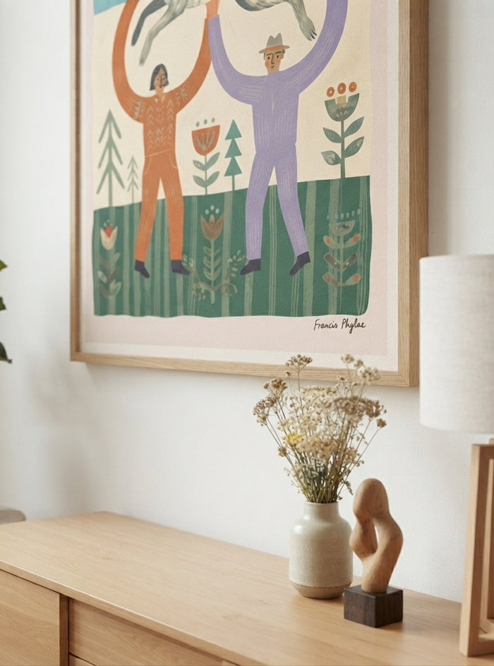 The Nordic Hare | Scandinavian Folk Art Rabbit Print